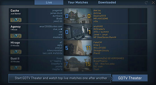 Новые функции просмотра матчей в CS:GO